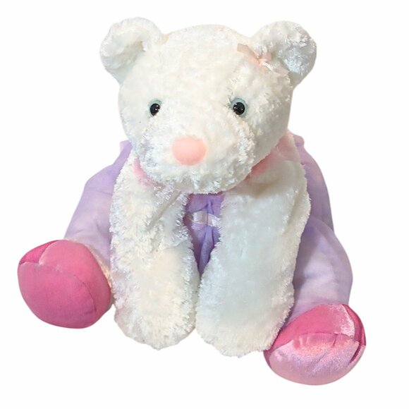 Vintage 2001 Mary Meyer Ballerina Floppy Bear Plush Stuffed Beanbag Toy 15" - Picture 1 of 7